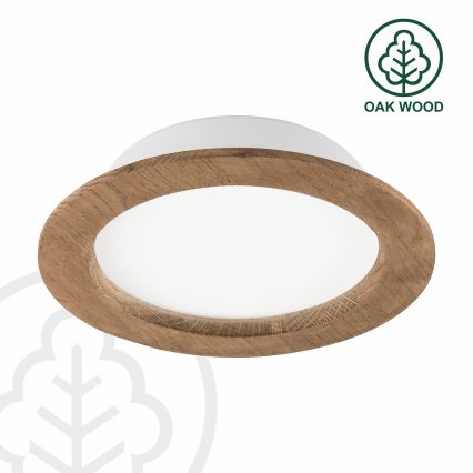 Lámpara empotrada WOODY SPOT LED/16,5W/230V 4000K nogal ø 18,5 cm