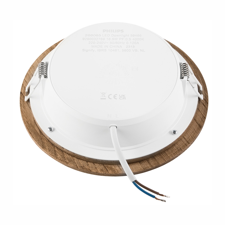 Lámpara empotrada WOODY SPOT LED/16,5W/230V 4000K nogal ø 18,5 cm