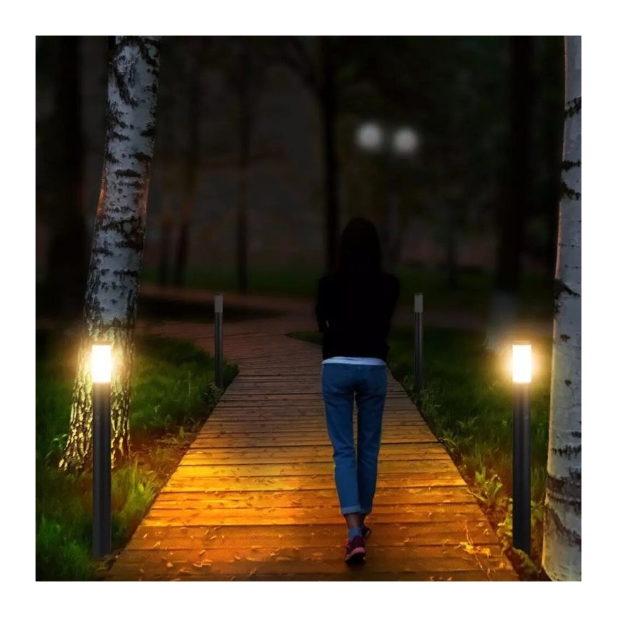 Lámpara exterior con sensor 1xE27/60W/230V IP44 110cm antracita