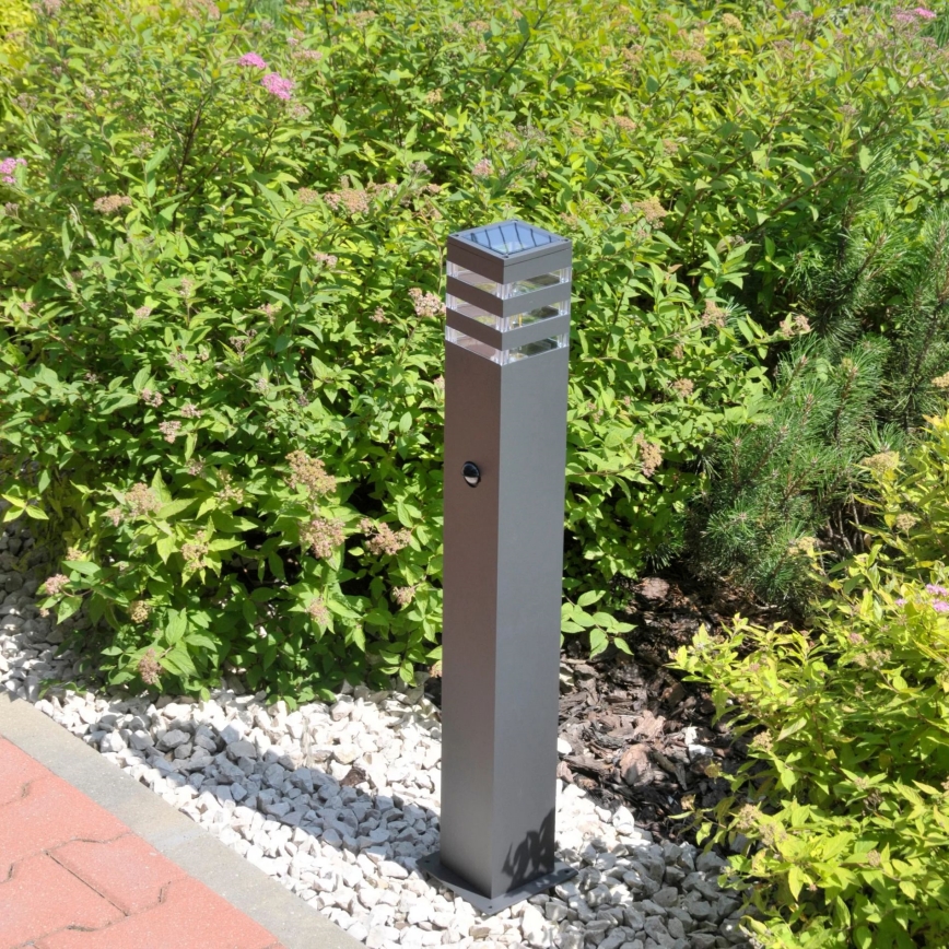 Lámpara exterior con sensor TEKSAS 1xE27/12W/230V IP44 74 cm antracita