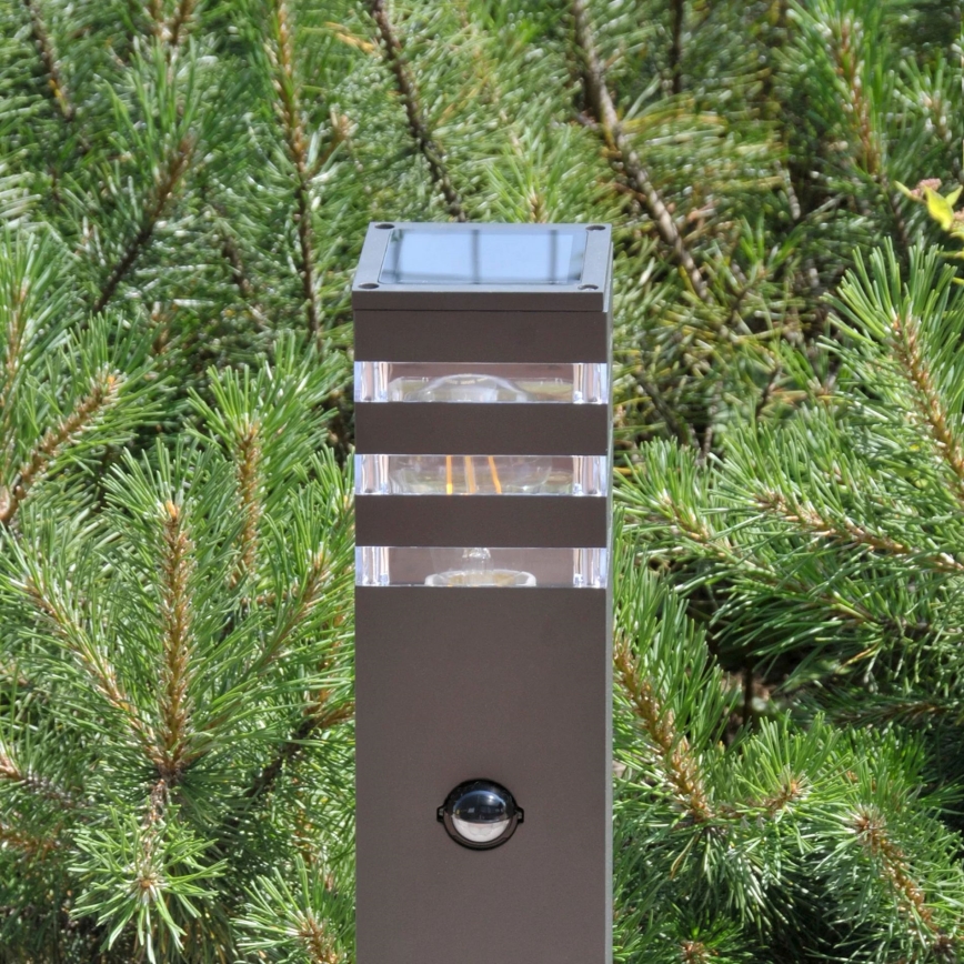 Lámpara exterior con sensor TEKSAS 1xE27/12W/230V IP44 74 cm antracita