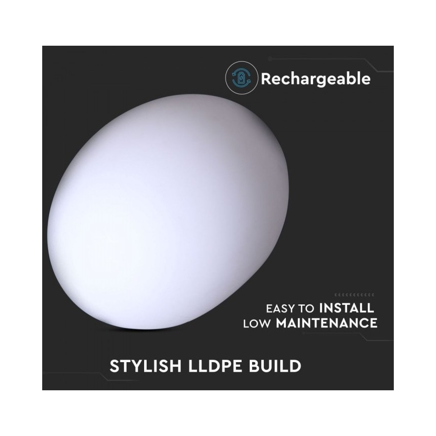 Lámpara exterior LED RGB Regulable LED/1W/230V 20cm IP67 + CR