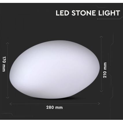 Lámpara exterior LED RGB Regulable LED/1W/230V 28cm IP67 + CR