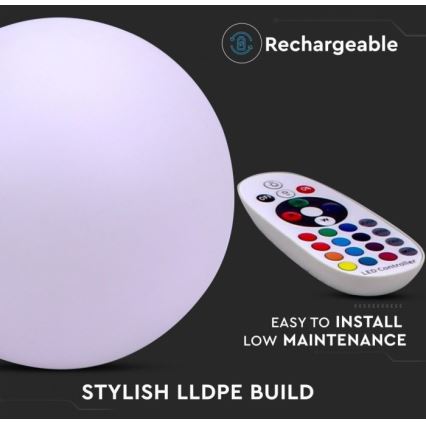 Lámpara exterior LED RGB Regulable LED/1W/230V 30cm IP67 + CR