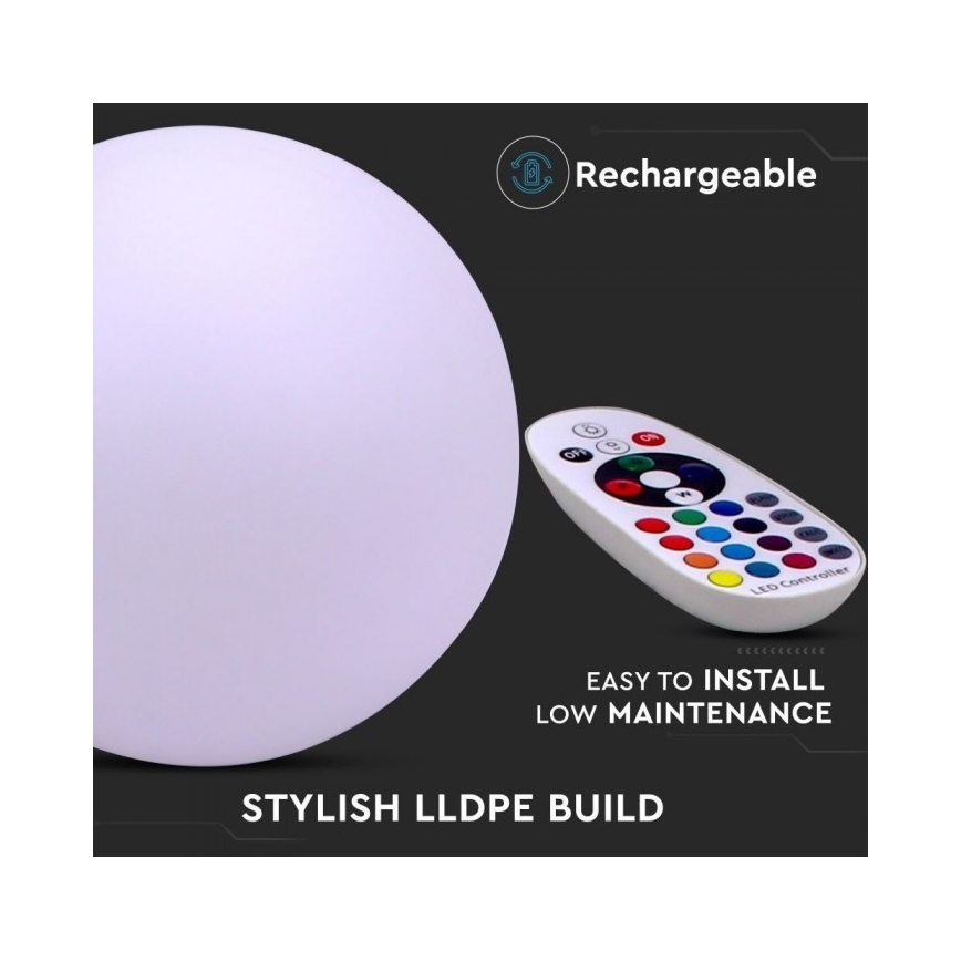 Lámpara exterior LED RGB Regulable LED/1W/230V 30cm IP67 + CR