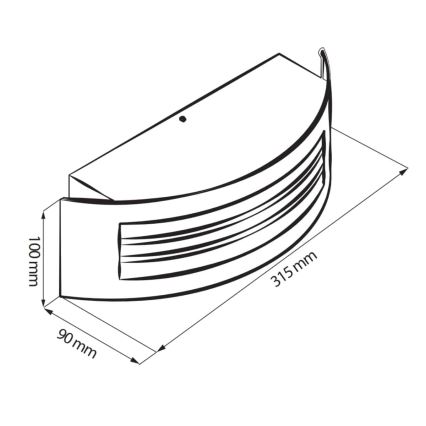 Lámpara exterior SITOM 1xE27/14W/230V IP44