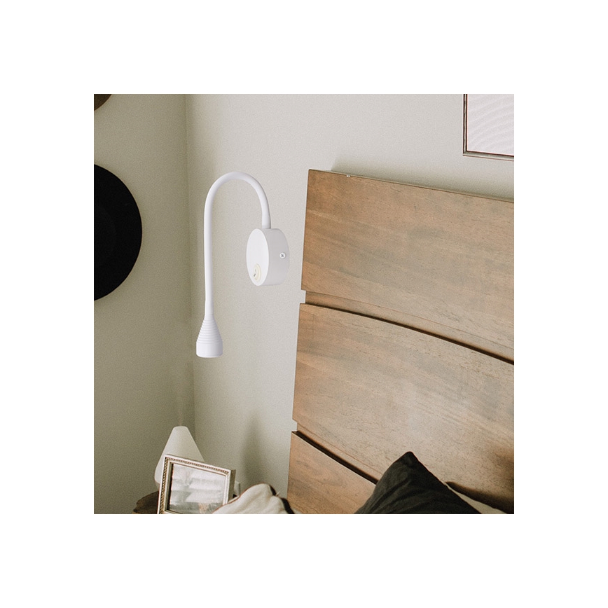 Lámpara flexible LED pequeña IONAS LED/3W/230V 3000K blanco