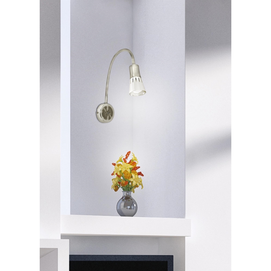 Lámpara flexible pequeña ARENA 1xE14/40W/230V cromo