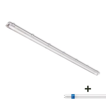 Lámpara fluorescente de alta resistencia 1xG13/230V IP65 + Tubo fluorescente LED con sensor Philips MASTER T8 G13/24W