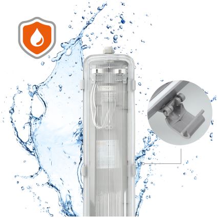 Lámpara fluorescente de alta resistencia 2xG13/22W/230V IP65