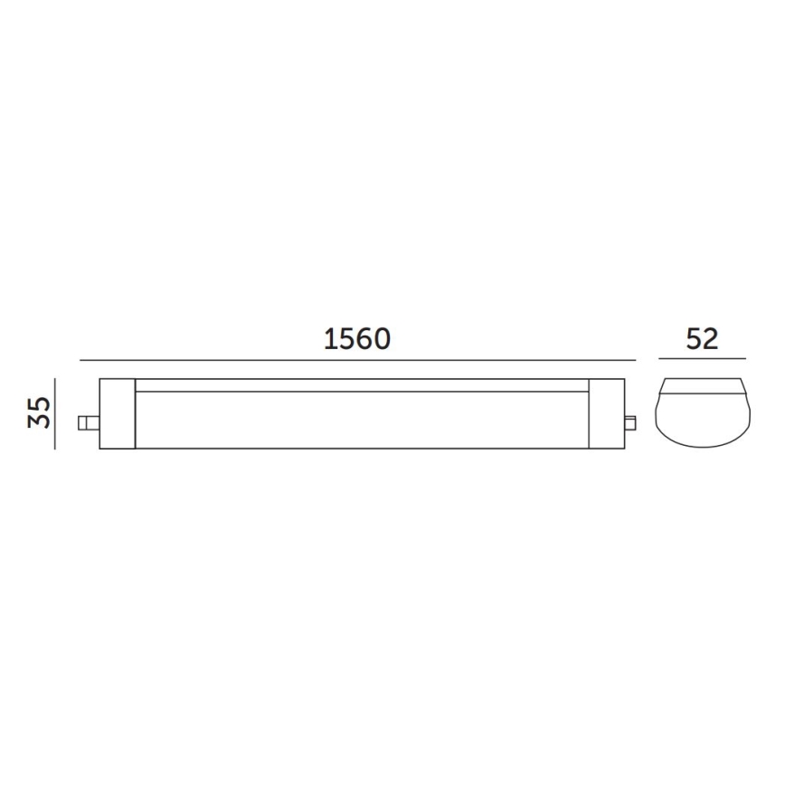 Lámpara fluorescente de alta resistencia LED/48W/230V IP65 4000K 156 cm