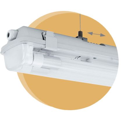 Lámpara fluorescente de alta resistencia LIMEA T8 2xG13/10W/230V IP65 1500mm