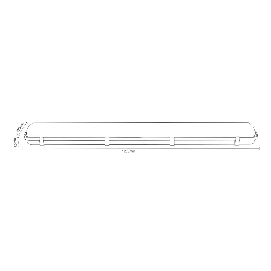 Lámpara fluorescente de alta resistencia T8 2xG13/18W/230V IP65 126 cm