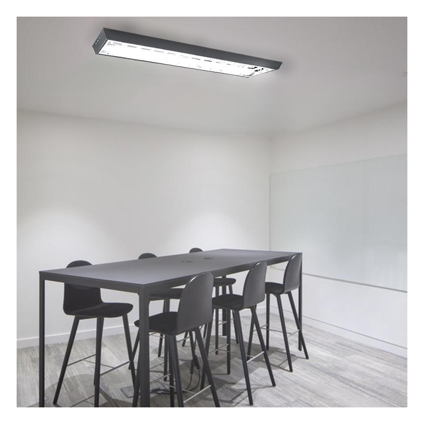 Lámpara fluorescente T8 2xG13/18W/230V 120 cm negro