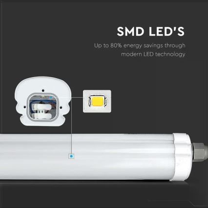 Lámpara fluorescente técnica LED SERIE G LED/48W/230V 4000K 150cm IP65