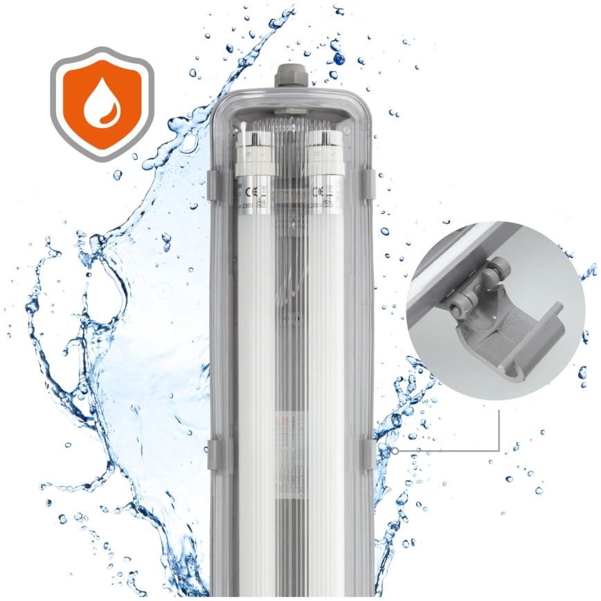 Lámpara fluorescente técnica LED T8 2xG13/18W/230V 4000K IP65
