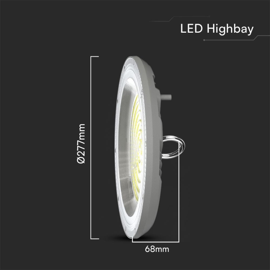 Lámpara industrial LED High Bay LED/150W/230V 3000/4000/6500K IP65 ø 27,7 cm