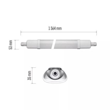 Lámpara industrial LED LED/45W/230V IP65 4000K 156,4 cm