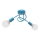 Lámpara infantil de superficie OXFORD 2xE27/15W/230V azul