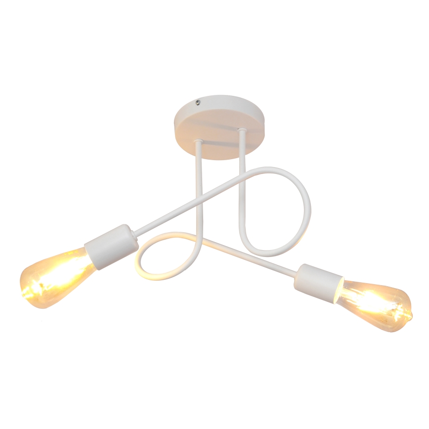 Lámpara infantil de superficie OXFORD 2xE27/15W/230V blanco
