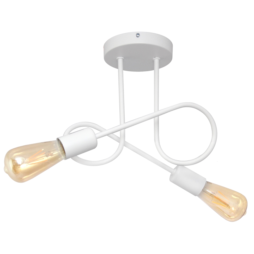 Lámpara infantil de superficie OXFORD 2xE27/15W/230V blanco