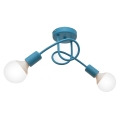 Lámpara infantil de superficie OXFORD 2xE27/60W/230V azul