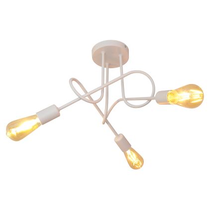 Lámpara infantil de superficie OXFORD 3xE27/15W/230V blanco