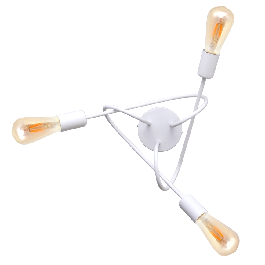 Lámpara infantil de superficie OXFORD 3xE27/15W/230V blanco