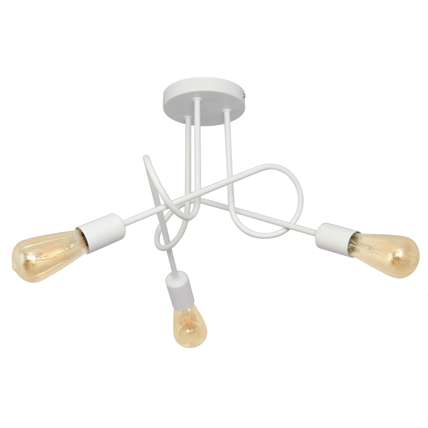 Lámpara infantil de superficie OXFORD 3xE27/15W/230V blanco