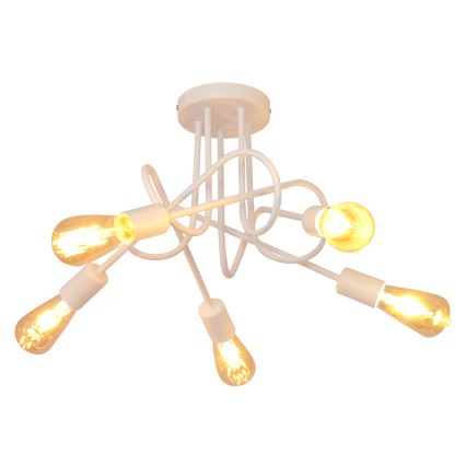 Lámpara infantil de superficie OXFORD 5xE27/15W/230V blanco
