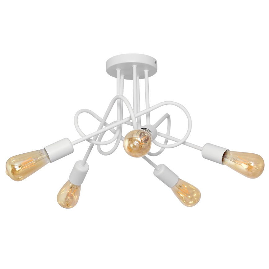 Lámpara infantil de superficie OXFORD 5xE27/15W/230V blanco