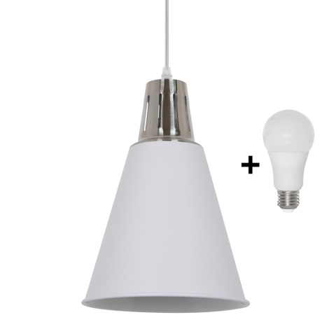 Lámpara LED colgante 1xE27/10W/230V blanca 22cm