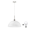 Lámpara LED colgante 1xE27/60W/230V blanco