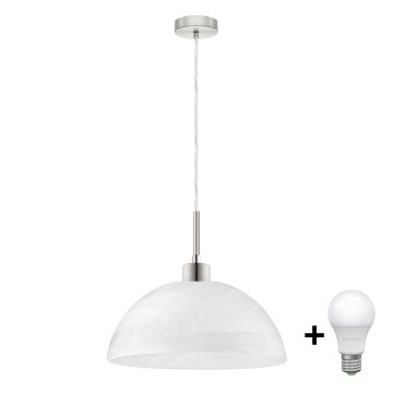 Lámpara LED colgante 1xE27/60W/230V blanco