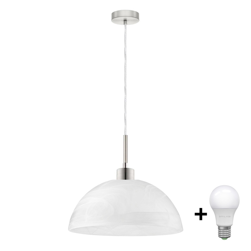 Lámpara LED colgante 1xE27/60W/230V blanco