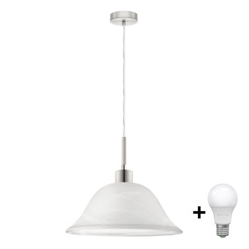 Lámpara LED colgante 1xE27/60W/230V blanco