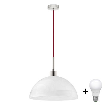 Lámpara LED colgante 1xE27/60W/230V blanco
