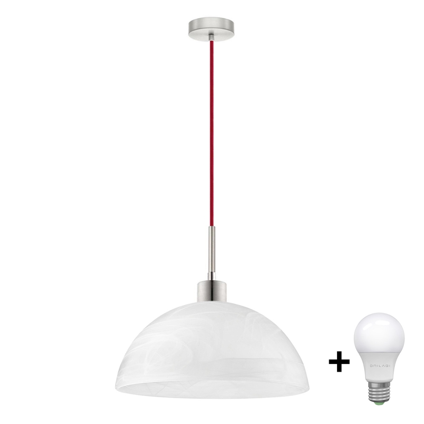 Lámpara LED colgante 1xE27/60W/230V blanco