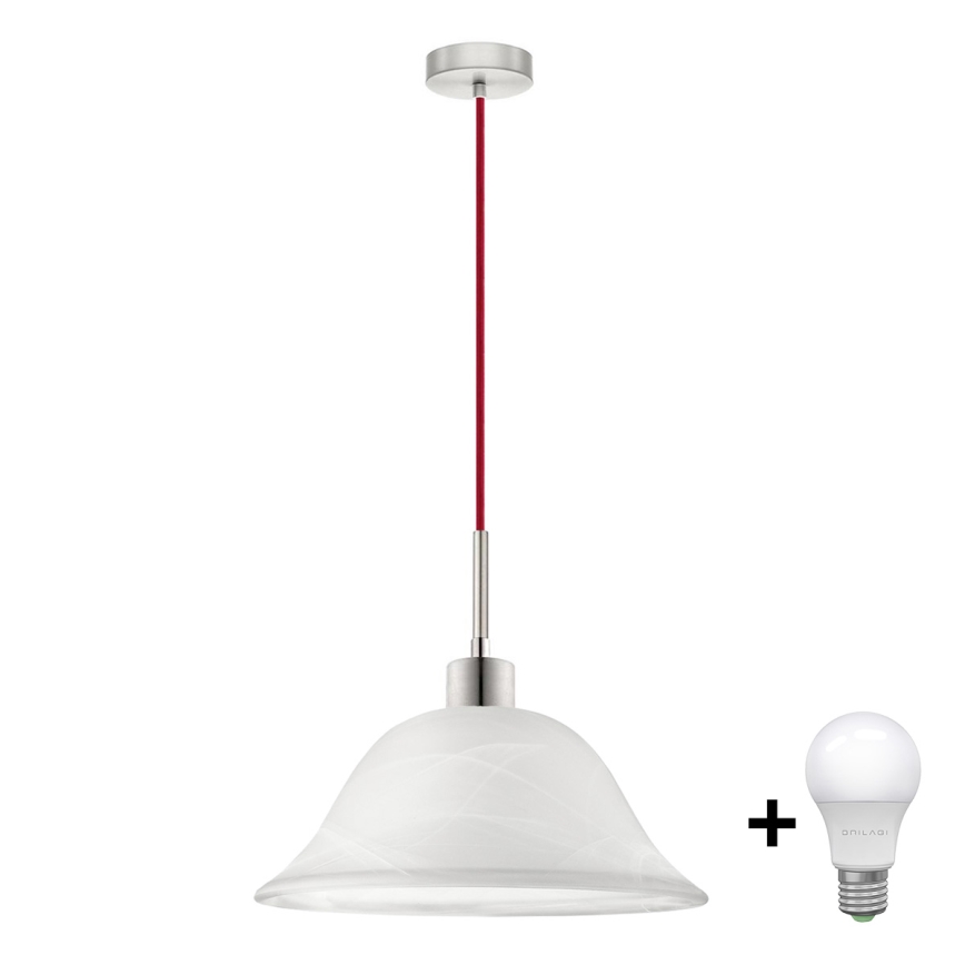 Lámpara LED colgante 1xE27/60W/230V blanco