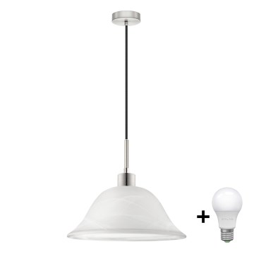 Lámpara LED colgante 1xE27/60W/230V blanco