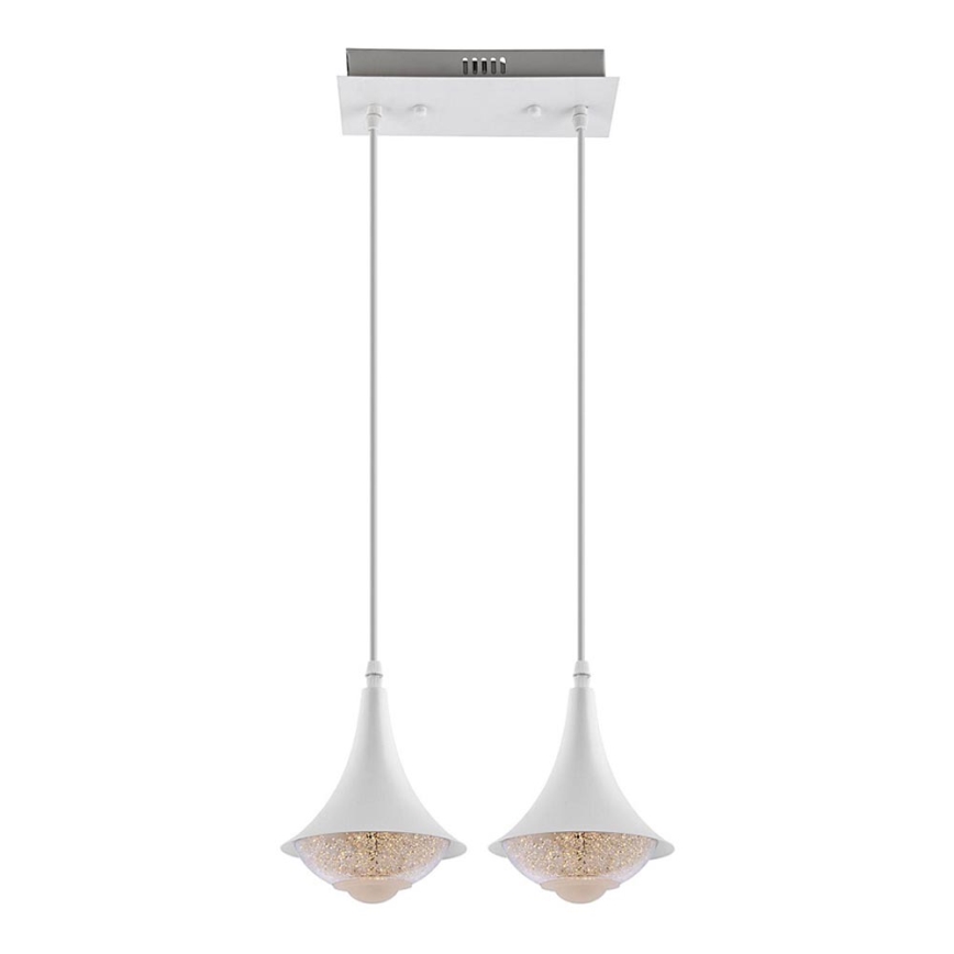 Lámpara LED colgante 2xLED/9W/230V blanco