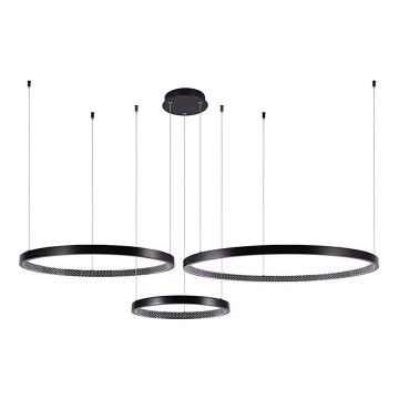 Lámpara LED colgante 3xLED/19W/230V 3000K negro