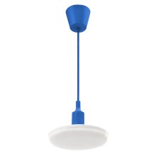 Lámpara LED colgante ALBENE ECO 1xE27/24W/230V azul