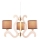 Lámpara LED colgante AMBROSIA 3xE14/40W/230V + LED/18,4W cobre