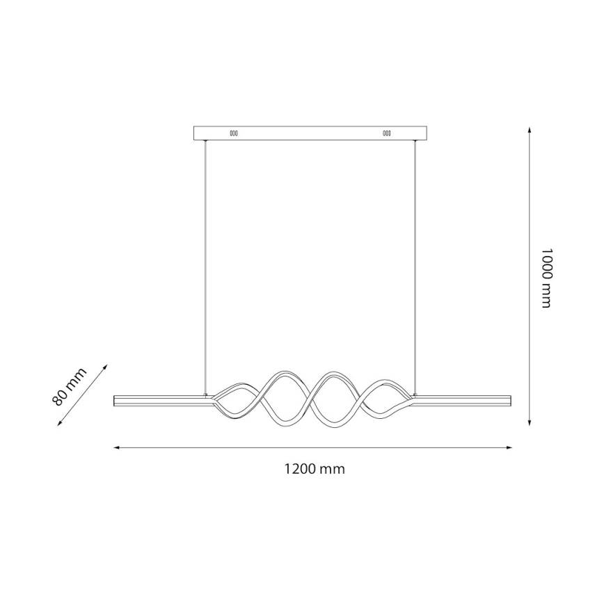 Lámpara LED colgante ANCONA LED/36W/230V dorado