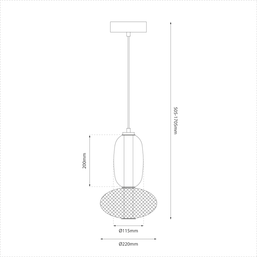 Lámpara LED colgante ARAME LED/15W/230V diá. 22 cm negro