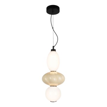 Lámpara LED colgante ASCOLI LED/18W/230V diá. 20 cm beige