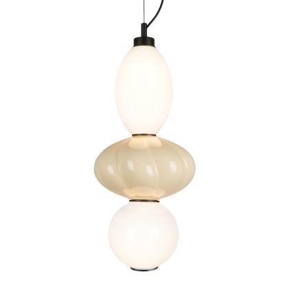 Lámpara LED colgante ASCOLI LED/18W/230V diá. 20 cm beige