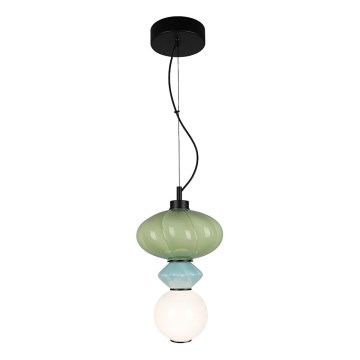 Lámpara LED colgante ASCOLI LED/8W/230V diá. 20 cm verde/azul
