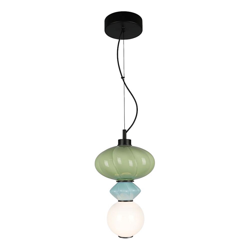 Lámpara LED colgante ASCOLI LED/8W/230V diá. 20 cm verde/azul